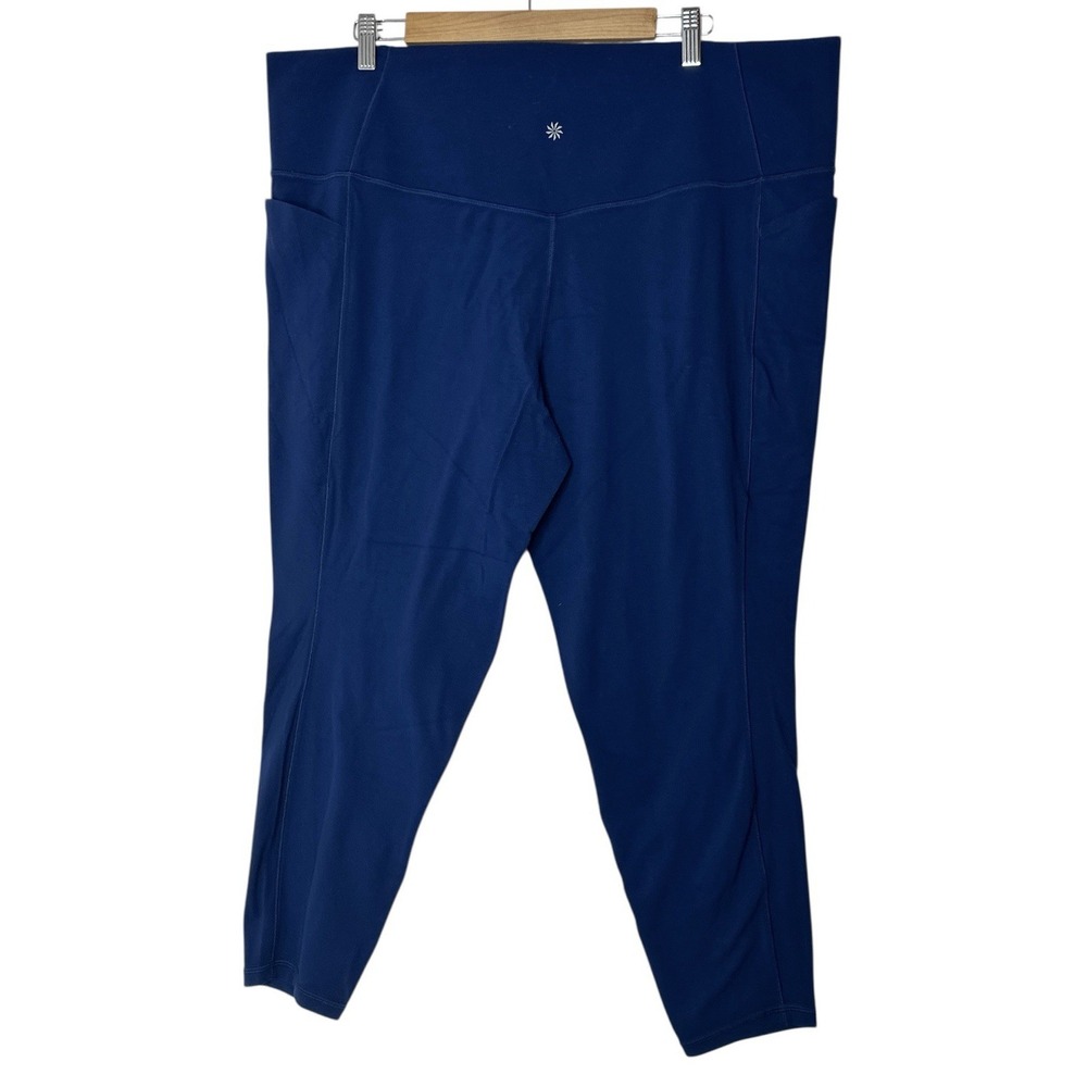 Athleta Navy‎ Leggings Women's Size 3X Plus Navy Athleisure Pockets Gym Workout
